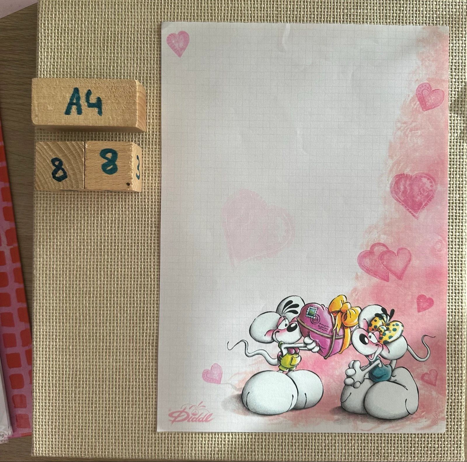 Diddl gekleurd briefpapier A4 nr. 
